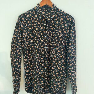 J. Crew Men's Floral Flex Washed Long-Sleeve Button Down Shirt
